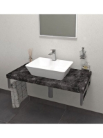 Sapho Avice mosdópult 60x49,5 cm, zúzott kő AV069 - Fürdőszo