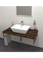 Sapho Avice mosdópult 90x49,5 cm, sötét tölgy AV0911 - Fürdő