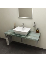 Sapho Avice mosdópult 110x49,5 cm, akvamarin AV116 - Fürdősz