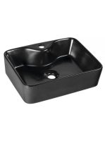 Sapho Balena kerámia mosdó 48x37 cm, matt fekete BH7013B - F