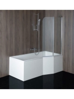 Polysan Paloma kádparaván 90x140 cm, csiszolt alumínium kere