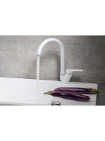 Sapho Corneli egykaros mosogató csaptelep, matt fehér CE60/1
