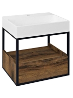 Sapho Skara mosdóállvány fiókkal 59x46,5 cm, matt fekete ker