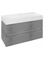 Sapho Odetta két fiókos mosdótartó szekrény 95x43,5 cm, ezüs