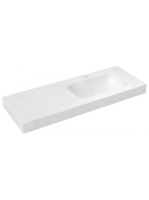 Sapho Emico jobbos Rockstone mosdó 150x50 cm, matt fehér EM1