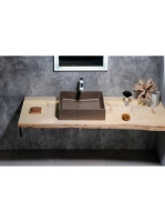 Sapho Formigo beton mosdó 47,5x36,5cm, sötét barna FG014 - F