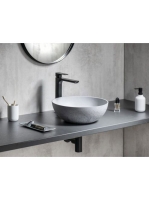 Sapho Formigo beton mosdó 39x14cm, világos szürke FG039 - Fü