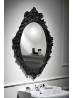 Sapho Desna keretes tükör 80x100 cm, fekete IN357 - Fürdőszo