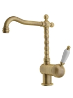 Sapho Kirké White konyhai csaptelep fehér karral, bronz KI14