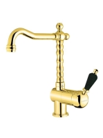 Sapho Kirké Black egykaros mosogató csaptelep, arany KI14NZ