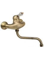 Sapho Kirké fali mosdó csaptelep kristály karral, bronz KI15