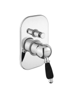 Sapho Kirké falba épített 2 irányú csaptelep fekete kerámia