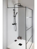 Sapho Kai zuhanyoszlop termosztátos csapteleppel, matt feket