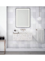 Sapho Gano tükör LED világítással 60x80 Fekete LG260 - Fürdő