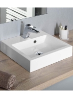 Sapho Orinoko öntött márvány mosdó 42x36 cm, fehér OR042 - F