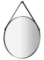 Sapho Orbiter kerek tükör 70 cm akasztóval matt fekete ORT07