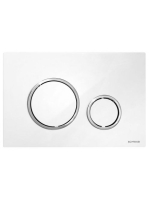 Schwab Vela nyomólap rejtett tartályokhoz, fehér/króm P47-02