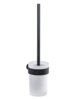 Sapho Pirenei fali Wc-kefe tartó, matt fekete/tejüveg PI3303