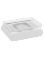 Sapho Flori tejüveges szappantartó, matt fehér RF002/14 - Fü