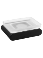 Sapho Flori tejüveges szappantartó, fekete RF002/15 - Fürdős