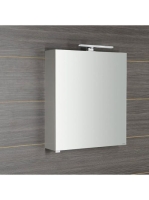 Sapho Riwa egy ajtós tükrös szekrény LED világítással 60x70x