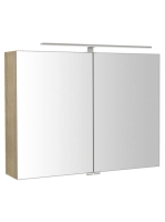 Sapho Riwa két ajtós tükrös szekrény LED világítással 81x70x
