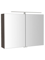 Sapho Riwa két ajtós tükrös szekrény LED világítással 81x70x