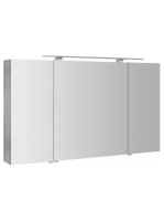 Sapho Riwa három ajtós tükrös szekrény LED világítással 121x