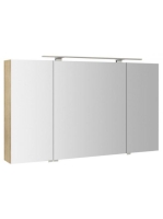 Sapho Riwa három ajtós tükrös szekrény LED világítással 121x