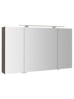 Sapho Riwa három ajtós tükrös szekrény LED világítással 121x