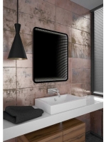 Sapho Senfineco tükör 65x79 cm, LED 3D efekt, fekete SF115 -