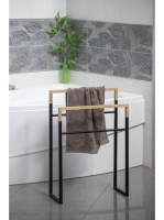 Sapho SKA törölközőtartó állvány, matt fekete/tölgy SKA308 -