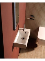 Sapho Small Ariana öntött márvány mosdó 50x25cm, jobbos, feh