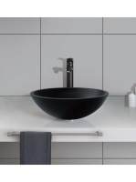 Sapho Beauty Telica gravírozott üvegmosdó 42x14,5 cm, fekete