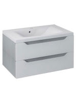 Sapho Wave II két fiókos mosdótartó szekrény pipererendezőve
