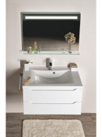 Sapho Wave II két fiókos mosdótartó szekrény pipererendezőve