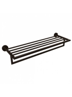 Bemeta Dark falra szerelhető törölközőtartó polc, fekete XR4