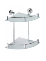 Sapho OMEGA dupla sarok üvegpolc 104202142 - Fürdőszoba - Fü