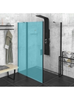 Polysan Zoom Line Black oldalfal 90 cm transzparent üveg, fe