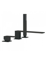 Tres Cuadro Exclusive 3-lyukú kádcsaptelep Matt Fekete 00616