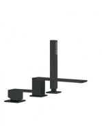 Tres Cuadro Exclusive 3-lyukú kádcsaptelep Matt Fekete 00616