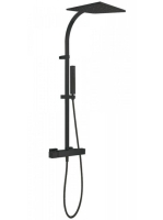 Tres Cuadro Exclusive termosztátos zuhanyrendszer Matt Feket