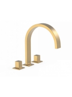 Tres Cuadro Exclusive 3-lyukú mosdó csaptelep Matt Arany 008