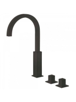 Tres Cuadro Exclusive magasított 3-lyukú mosdó csaptelep Mat