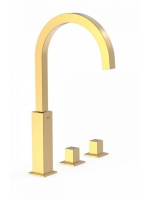 Tres Cuadro Exclusive magasított 3-lyukú mosdó csaptelep Pol