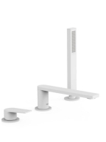 Tres Project 3-lyukú kádtöltő csaptelep zuhanyszettel, matt