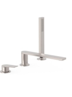 Tres Project 3-lyukú kádtöltő csaptelep zuhanyszettel, rozsd