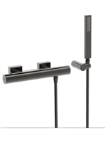 Tres Project termosztátos zuhany csaptelep, Metál Fekete 211