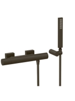 Tres Project termosztátos zuhany csaptelep, Fekete Bronz 211