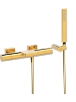 Tres Project termosztátos kádtöltő csaptelep Cascade kifolyó